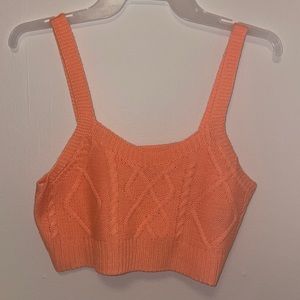 orange crop top